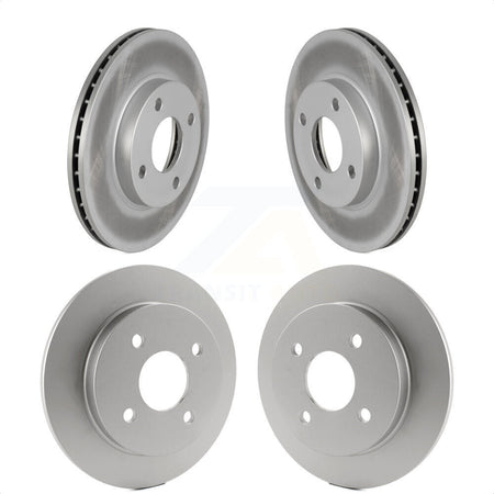 Front Rear Coated Disc Brake Rotors Kit For Ford Focus KG-100761 by Genius