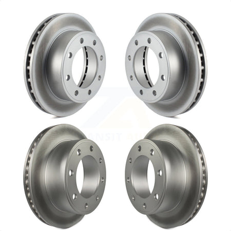 Front Rear Coated Disc Brake Rotors Kit For Ford F-250 Super Duty Excursion 4WD KG-100762 by Genius