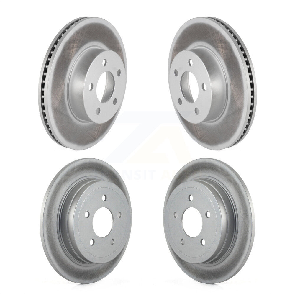 Front Rear Coated Disc Brake Rotors Kit For Ford Explorer Sport Trac 4WD KG-100766 by Genius