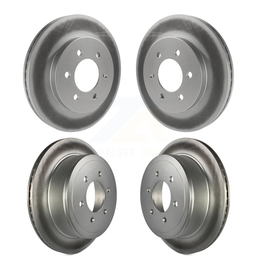 Front Rear Coated Disc Brake Rotors Kit For Ford F-150 Lincoln Mark LT 4WD KG-100772 by Genius