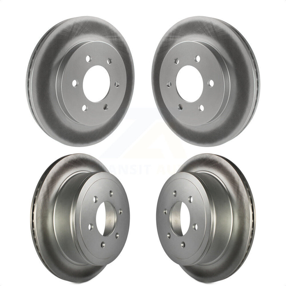 Front Rear Coated Disc Brake Rotors Kit For Ford F-150 Lincoln Mark LT 4WD KG-100772 by Genius