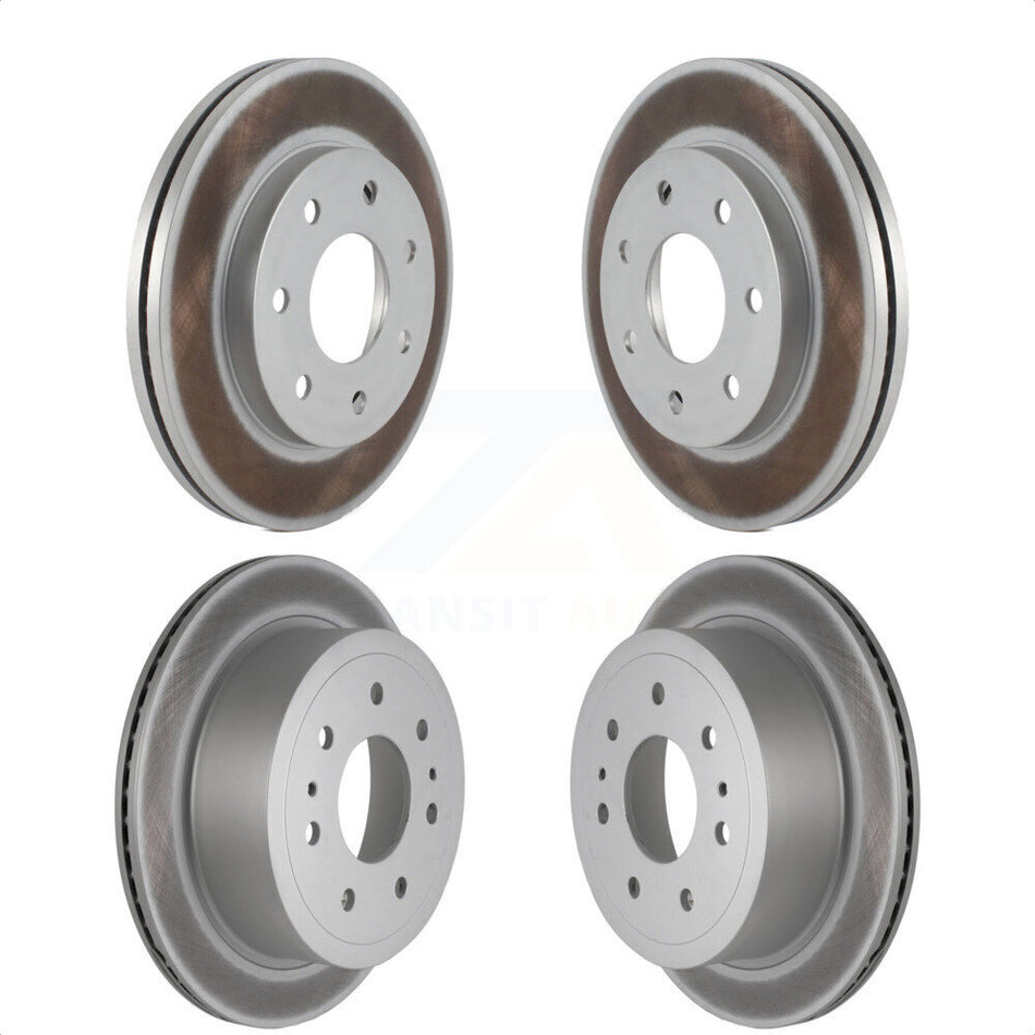 Front Rear Coated Disc Brake Rotors Kit For Ford F-150 Lincoln Mark LT 4WD KG-100773 by Genius