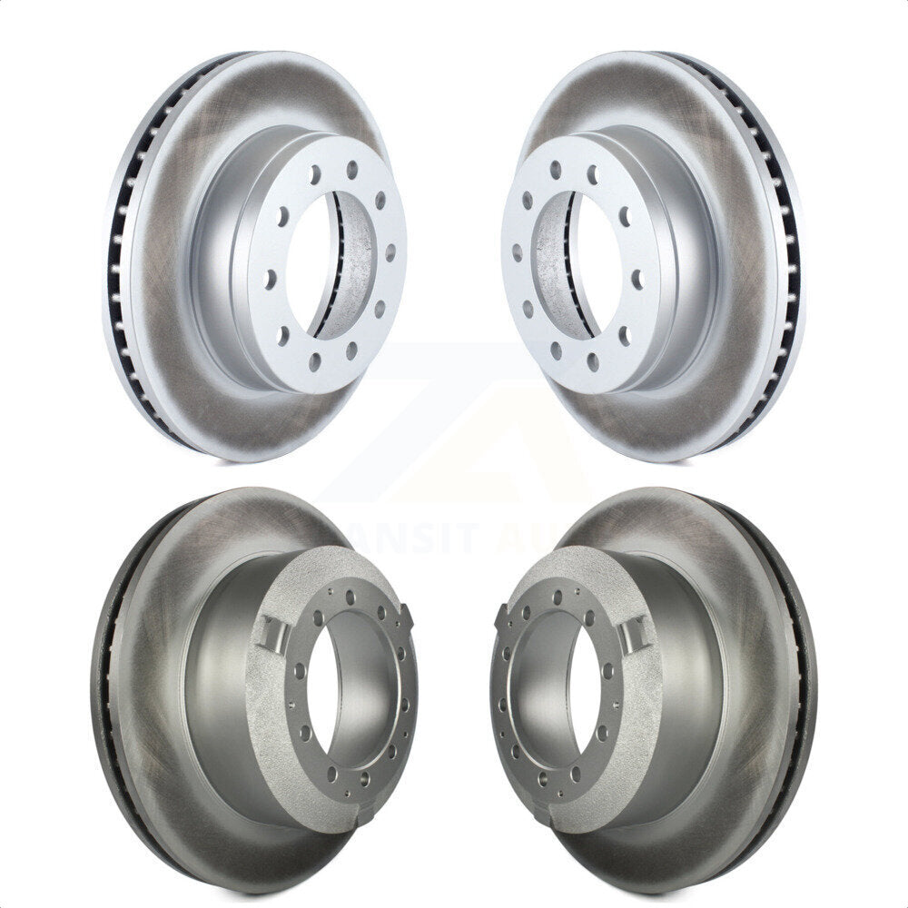 Front Rear Coated Disc Brake Rotors Kit For Ford F-450 Super Duty F-550 International CF500 CF600 KG-100779 by Genius