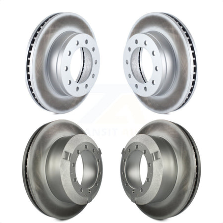 Front Rear Coated Disc Brake Rotors Kit For Ford F-450 Super Duty F-550 International CF500 CF600 KG-100779 by Genius