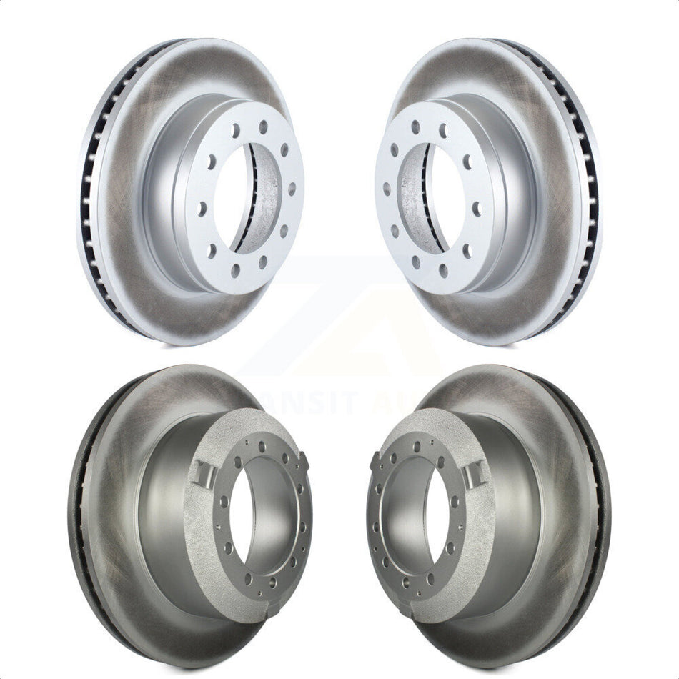 Front Rear Coated Disc Brake Rotors Kit For Ford F-450 Super Duty F-550 International CF500 CF600 KG-100779 by Genius