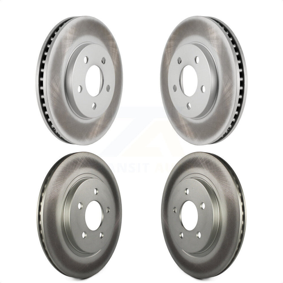 Front Rear Coated Disc Brake Rotors Kit For 2005-2010 Ford Mustang Base KG-100780 by Genius