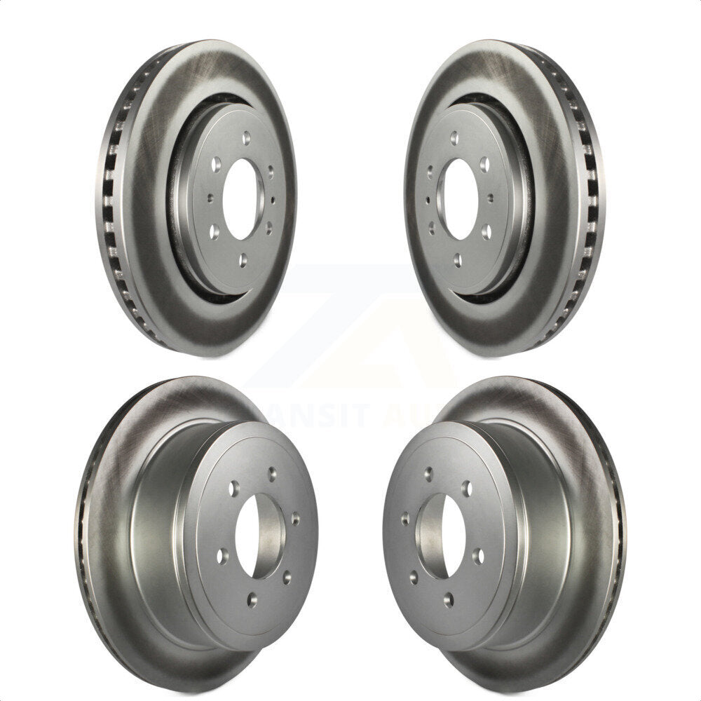 Front Rear Coated Disc Brake Rotors Kit For 2010-2011 Ford F-150 With 6 Lug Wheels KG-100786 by Genius