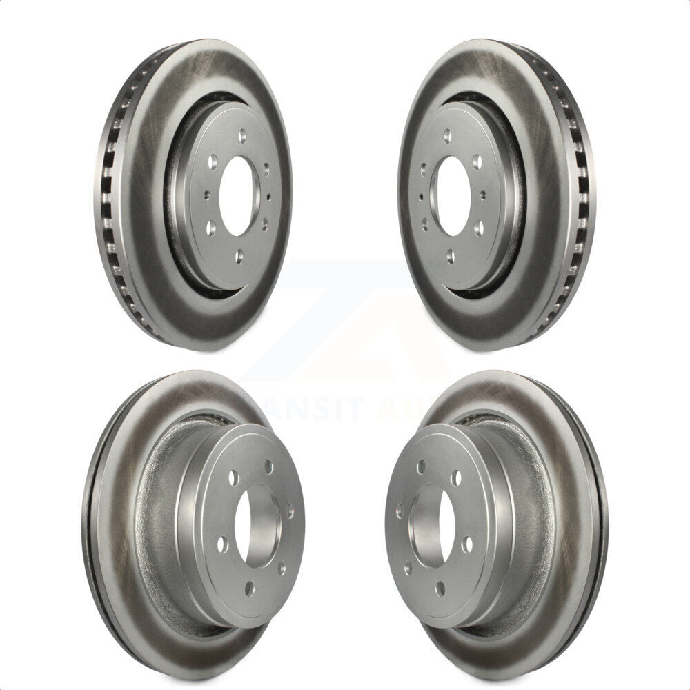 Front Rear Coated Disc Brake Rotors Kit For Ford F-150 KG-100788 by Genius