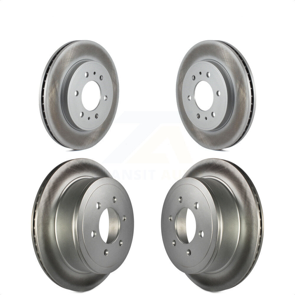 Front Rear Coated Disc Brake Rotors Kit For 2009 Ford F-150 With 6 Lug Wheels KG-100794 by Genius