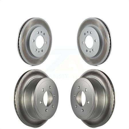 Front Rear Coated Disc Brake Rotors Kit For 2009 Ford F-150 With 6 Lug Wheels KG-100794 by Genius