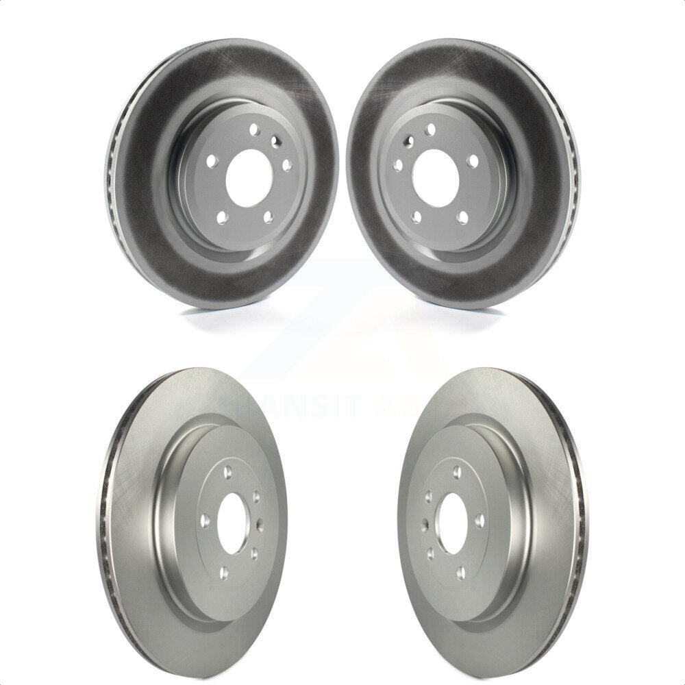 Front Rear Coated Disc Brake Rotors Kit For 2013 Ford Explorer Sport With Heavy Duty Brakes KG-100796 by Genius