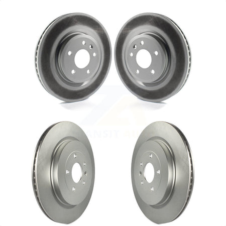 Front Rear Coated Disc Brake Rotors Kit For 2013 Ford Explorer Sport With Heavy Duty Brakes KG-100796 by Genius