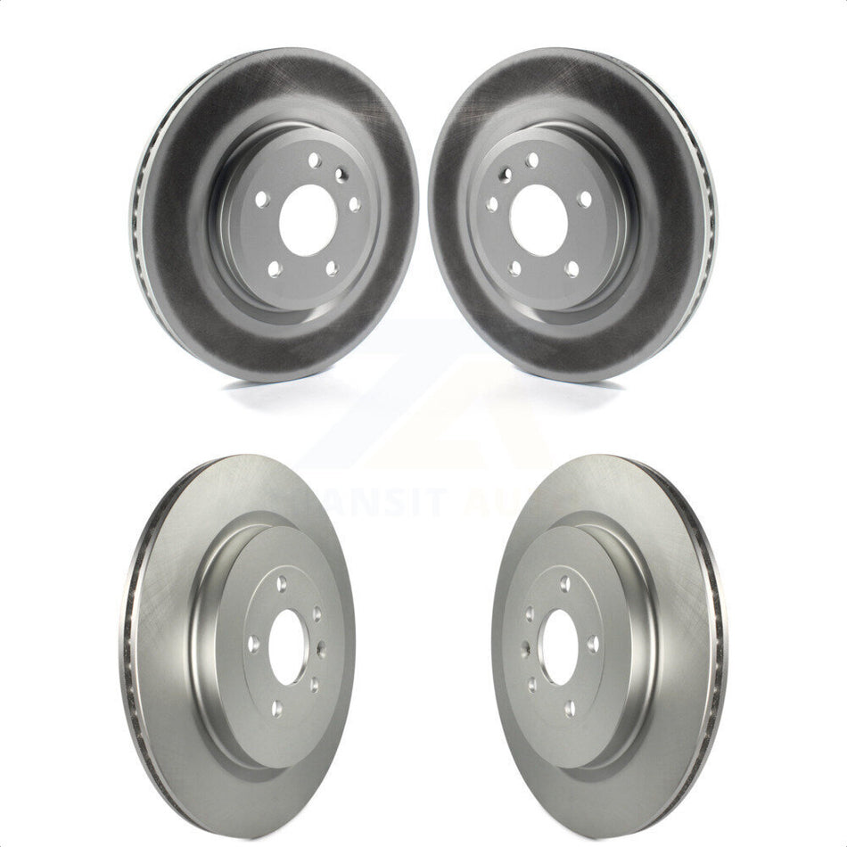 Front Rear Coated Disc Brake Rotors Kit For 2013 Ford Explorer Sport With Heavy Duty Brakes KG-100796 by Genius