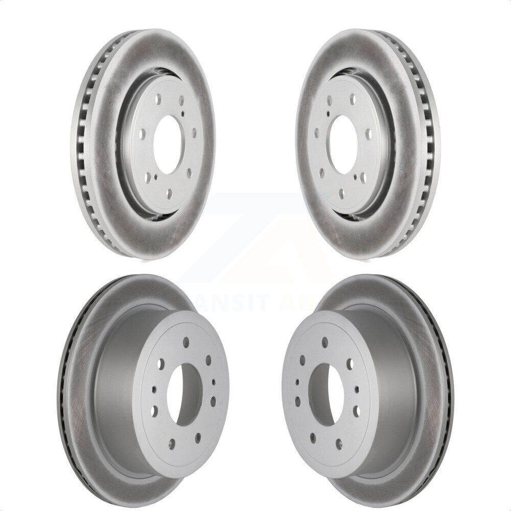 Front Rear Coated Disc Brake Rotors Kit For 2010-2011 Ford F-150 With 7 Lug Wheels KG-100797 by Genius