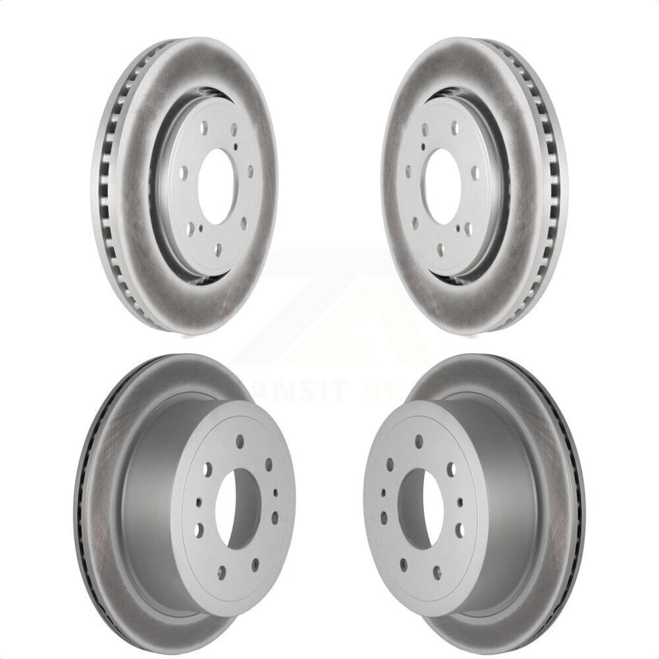 Front Rear Coated Disc Brake Rotors Kit For 2010-2011 Ford F-150 With 7 Lug Wheels KG-100797 by Genius