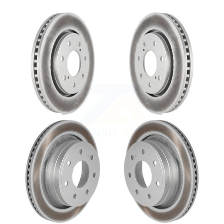 Front Rear Coated Disc Brake Rotors Kit For 2012-2014 Ford F-150 With 7 Lug Wheels KG-100798 by Genius