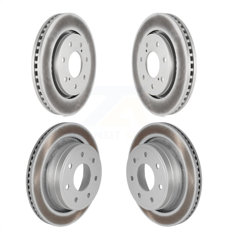 Front Rear Coated Disc Brake Rotors Kit For 2012-2014 Ford F-150 With 7 Lug Wheels KG-100798 by Genius