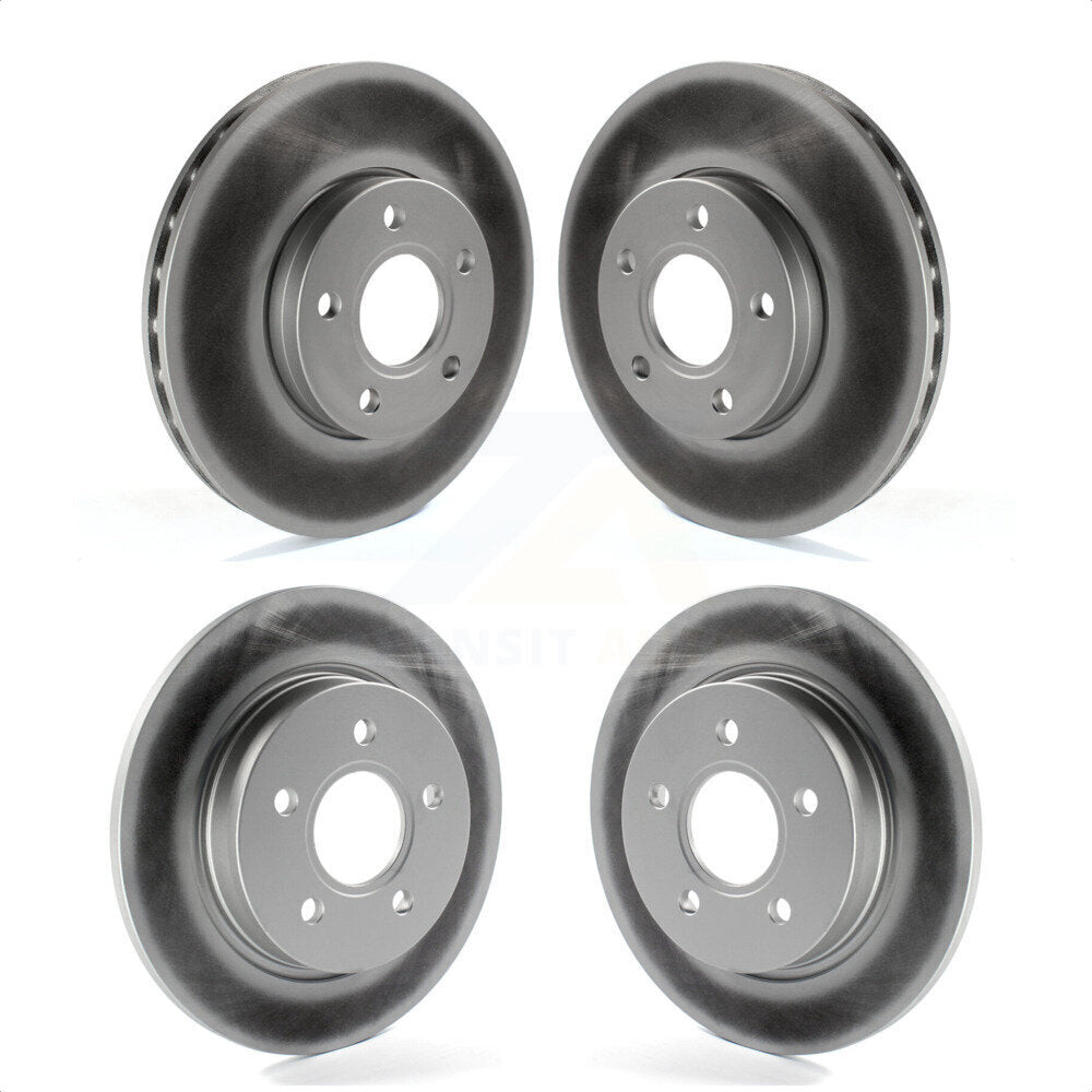 Front Rear Coated Disc Brake Rotors Kit For Ford Focus KG-100801 by Genius