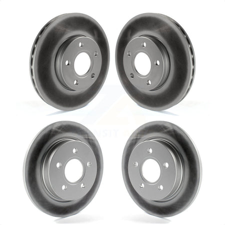 Front Rear Coated Disc Brake Rotors Kit For Ford Focus KG-100801 by Genius