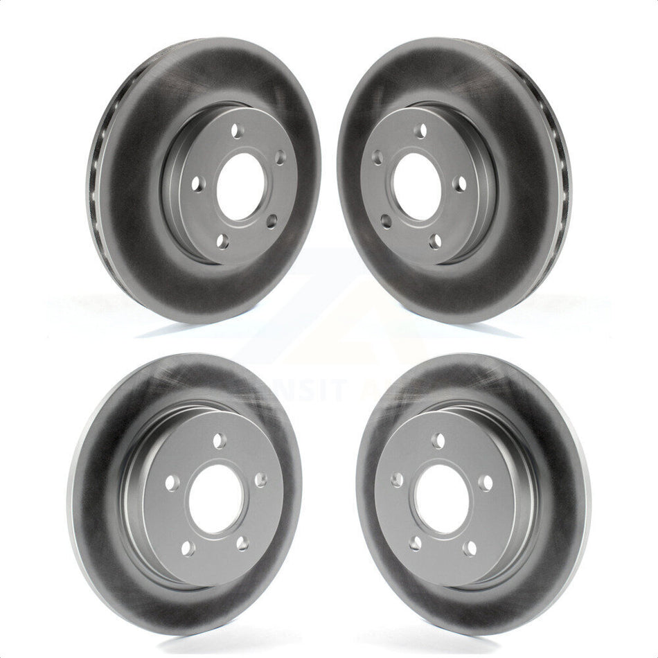 Front Rear Coated Disc Brake Rotors Kit For Ford Focus KG-100801 by Genius