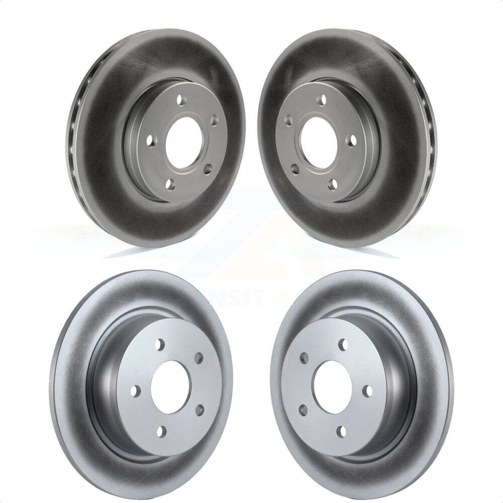 Front Rear Coated Disc Brake Rotors Kit For Ford C-Max KG-100802 by Genius