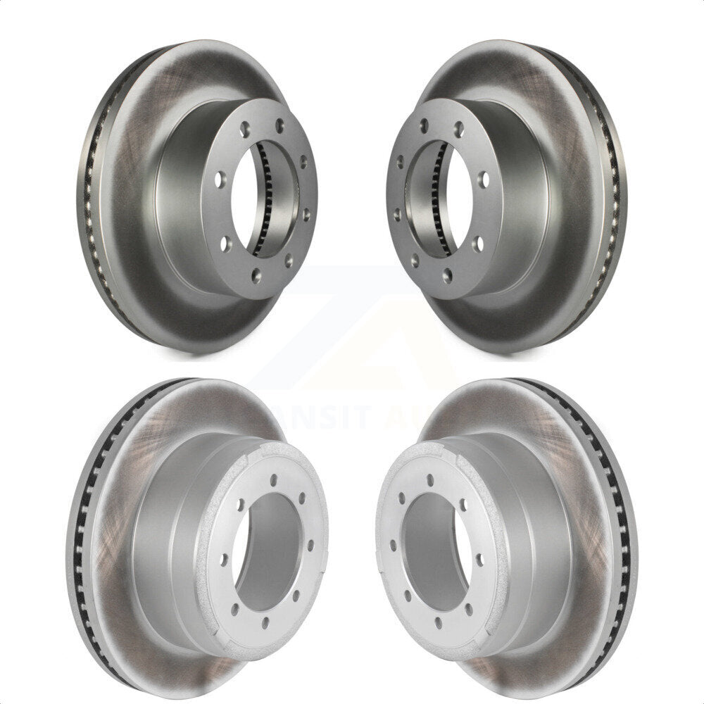 Front Rear Coated Disc Brake Rotors Kit For Ford F-250 Super Duty F-350 F-450 KG-100809 by Genius