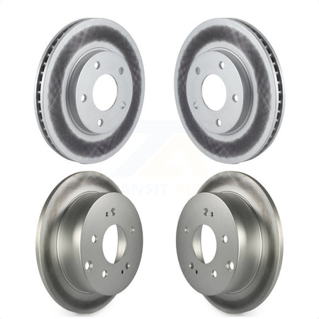 Front Rear Coated Disc Brake Rotors Kit For Mitsubishi Galant KG-100822 by Genius