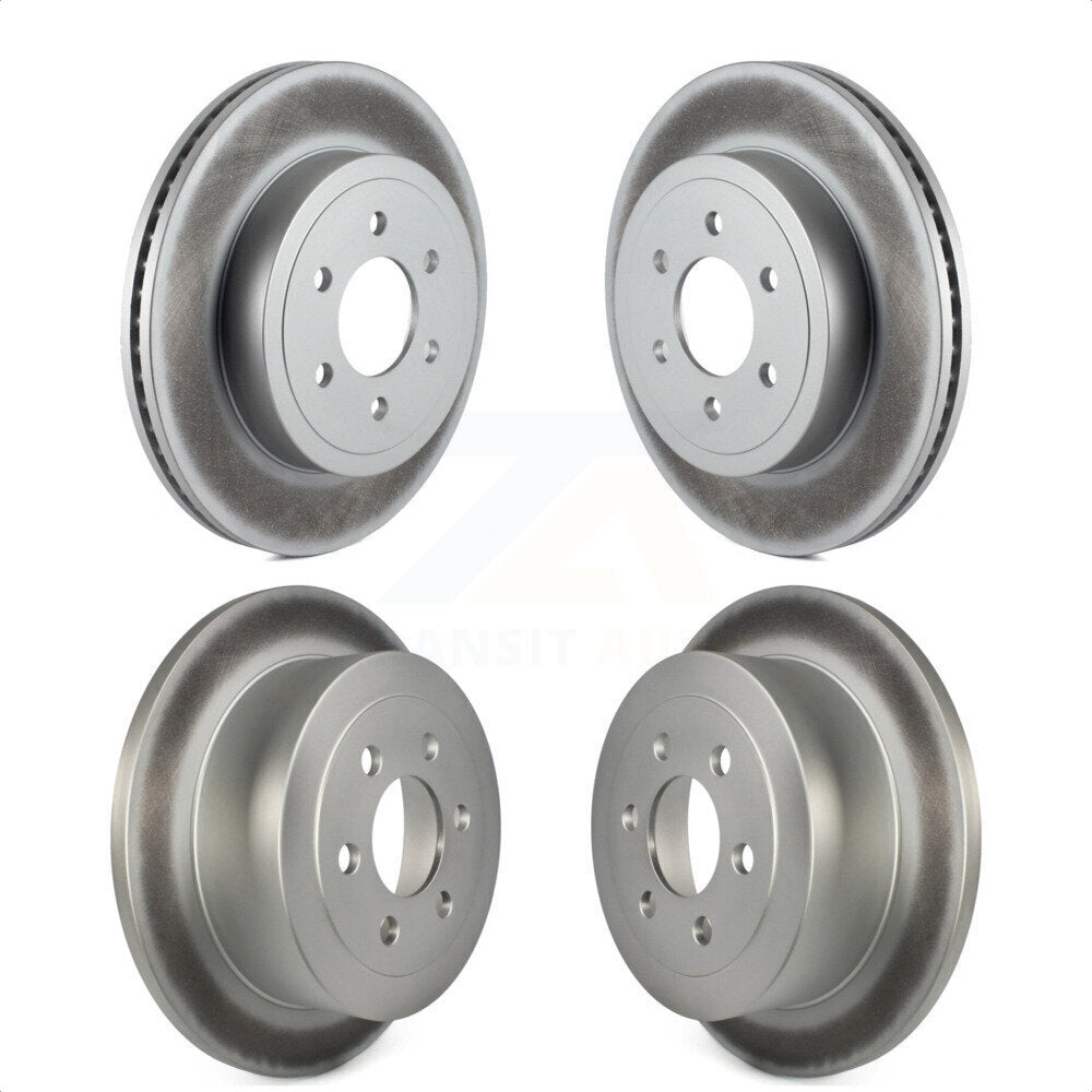 Front Rear Coated Disc Brake Rotors Kit For 2003-2004 Dodge Dakota KG-100830 by Genius