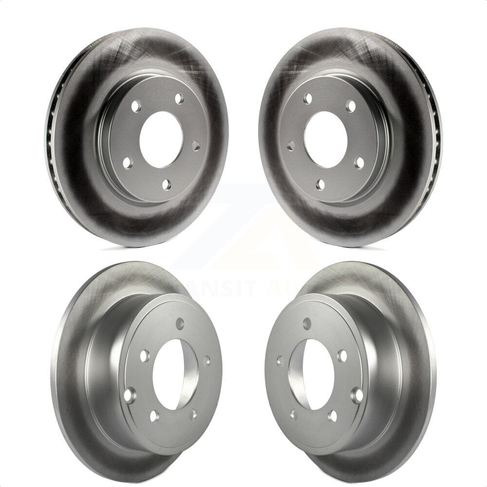 Front Rear Coated Disc Brake Rotors Kit For Dodge Caliber Mitsubishi Lancer KG-100839 by Genius