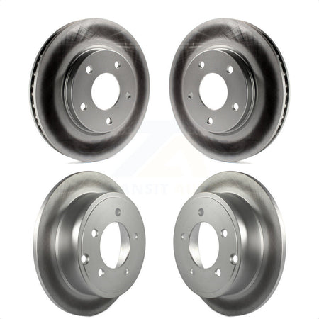 Front Rear Coated Disc Brake Rotors Kit For Dodge Caliber Mitsubishi Lancer KG-100839 by Genius