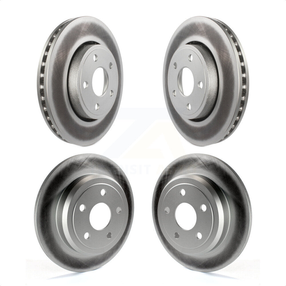 Front Rear Coated Disc Brake Rotors Kit For Dodge Durango KG-100853 by Genius