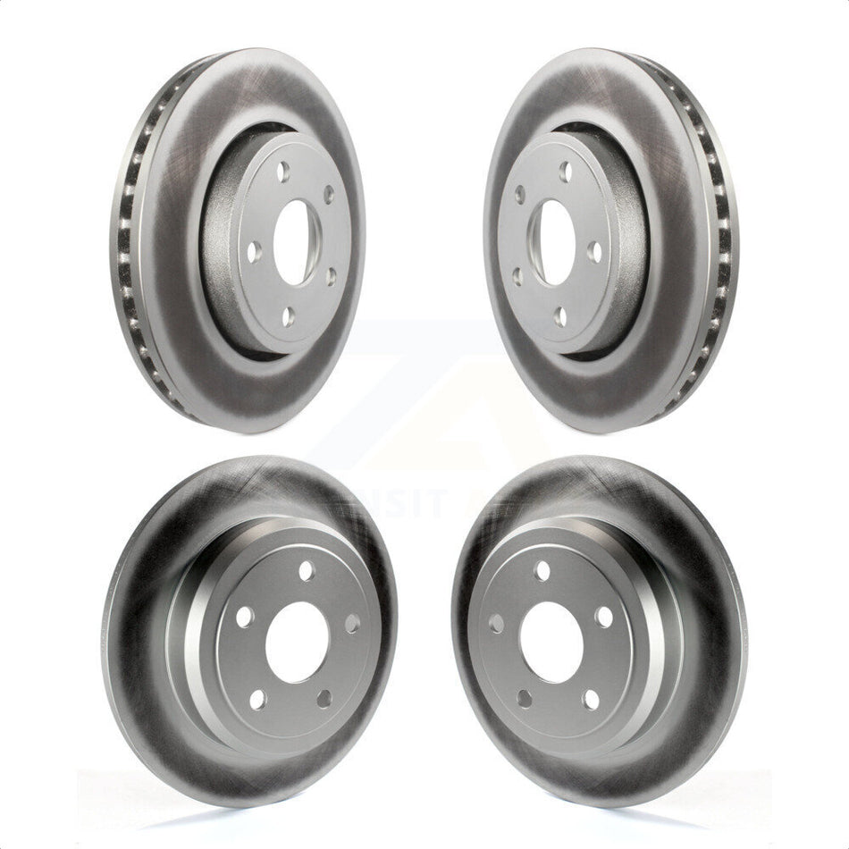 Front Rear Coated Disc Brake Rotors Kit For Dodge Durango KG-100853 by Genius