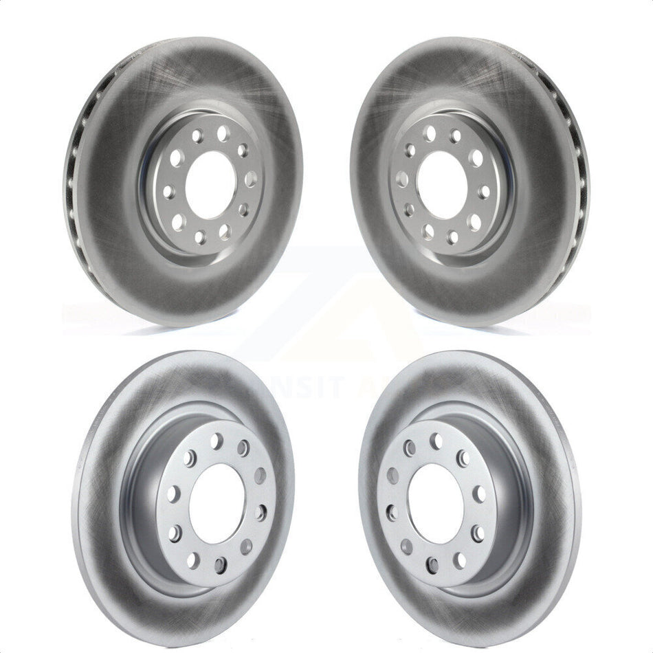 Front Rear Coated Disc Brake Rotors Kit For 2013-2016 Dodge Dart KG-100858 by Genius