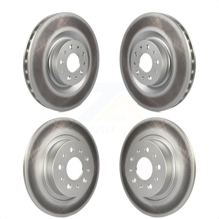 Front Rear Coated Disc Brake Rotors Kit For 2014-2020 Fiat 500L KG-100863 by Genius