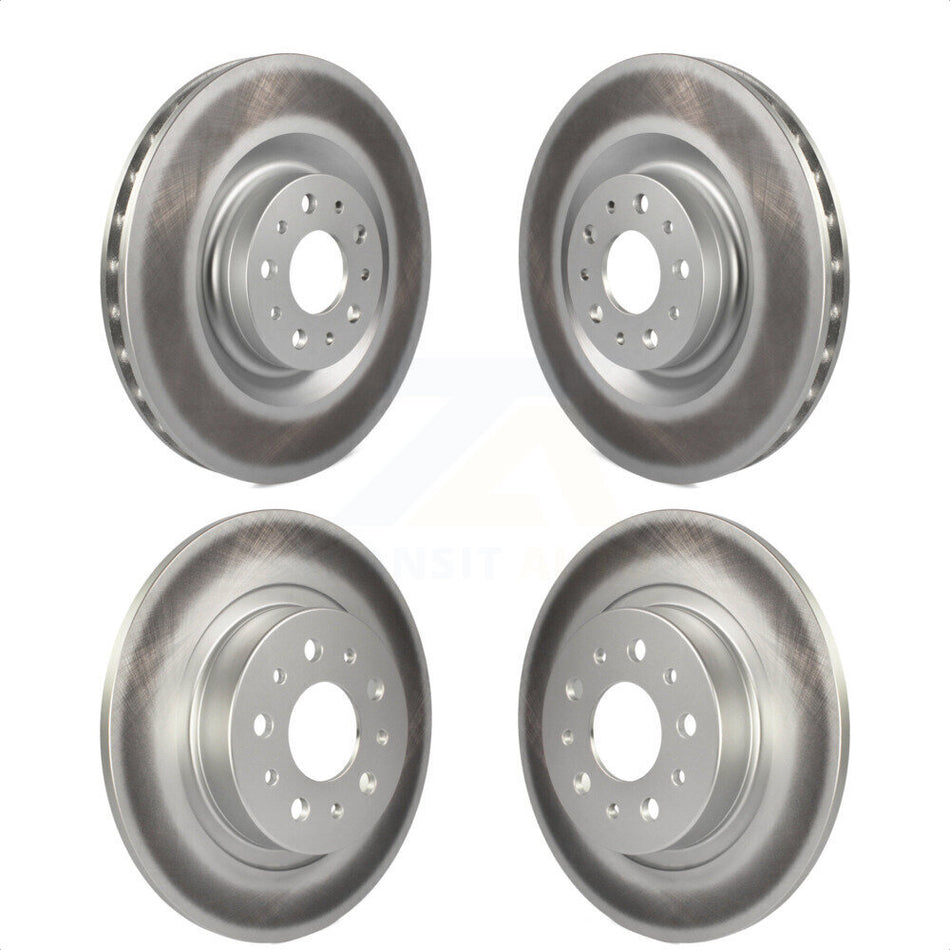 Front Rear Coated Disc Brake Rotors Kit For 2014-2020 Fiat 500L KG-100863 by Genius