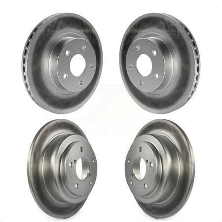 Front Rear Coated Disc Brake Rotors Kit For Subaru Impreza Forester Legacy Saab 9-2X KG-100875 by Genius