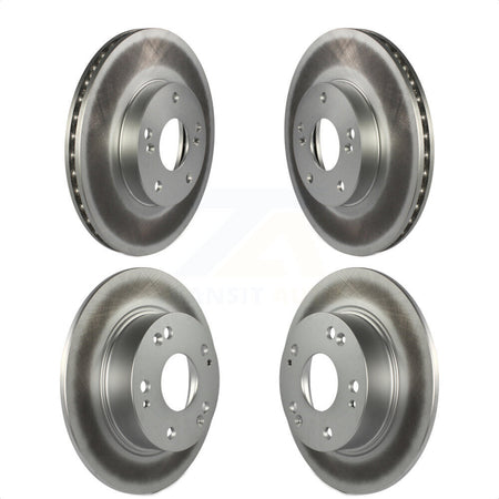 Front Rear Coated Disc Brake Rotors Kit For Honda Accord KG-100882 by Genius