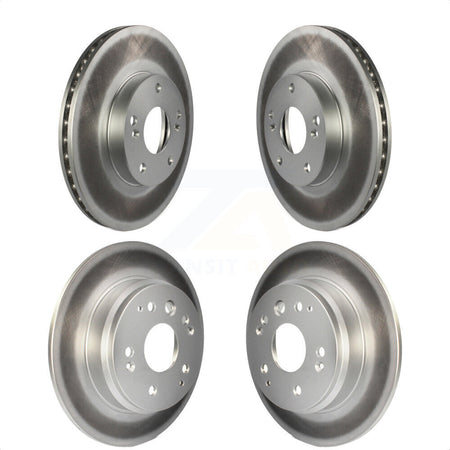 Front Rear Coated Disc Brake Rotors Kit For 2003-2011 Honda Element KG-100883 by Genius