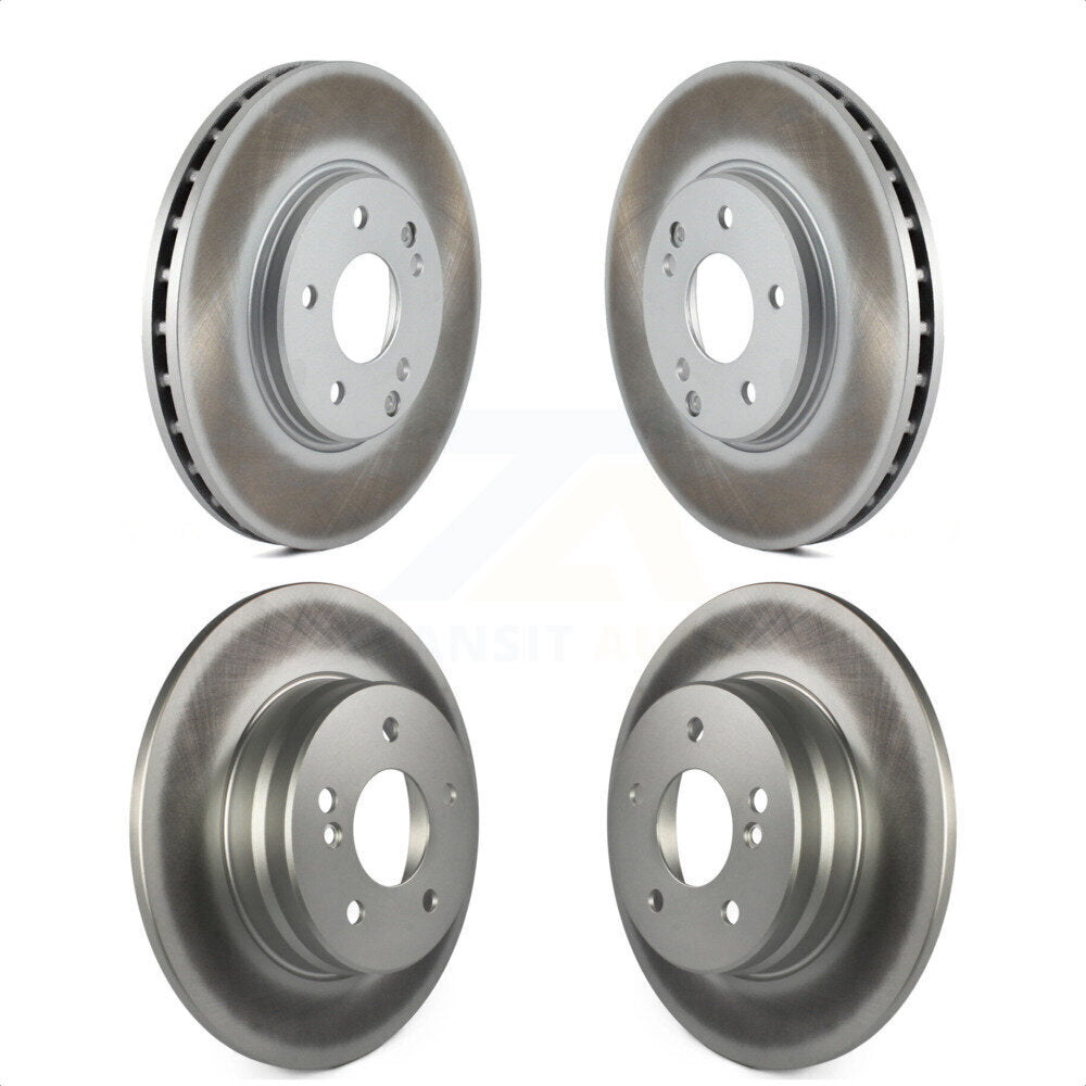 Front Rear Coated Disc Brake Rotors Kit For Mercedes-Benz E320 CLK320 C240 CLK350 C320 C280 CLK430 E430 C350 E300 KG-100886 by Genius