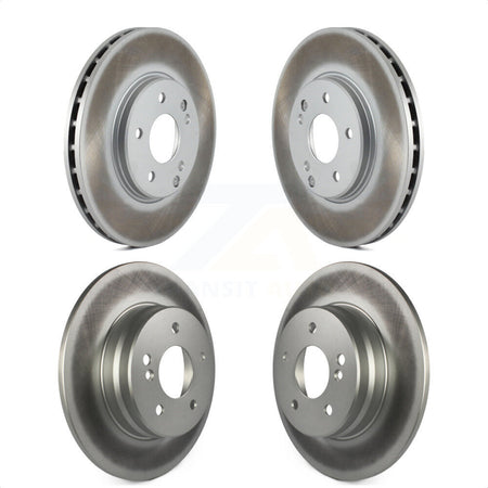 Front Rear Coated Disc Brake Rotors Kit For Mercedes-Benz E320 CLK320 C240 CLK350 C320 C280 CLK430 E430 C350 E300 KG-100886 by Genius