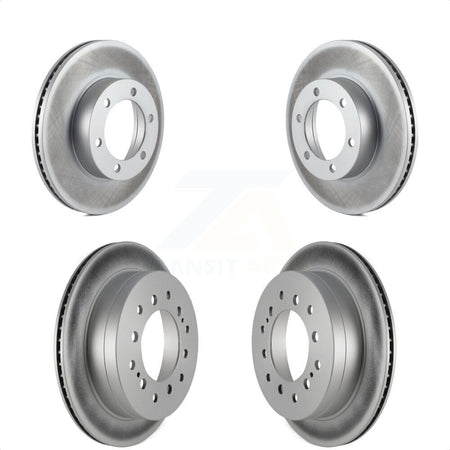 Front Rear Coated Disc Brake Rotors Kit For 2001-2007 Toyota Sequoia KG-100899 by Genius