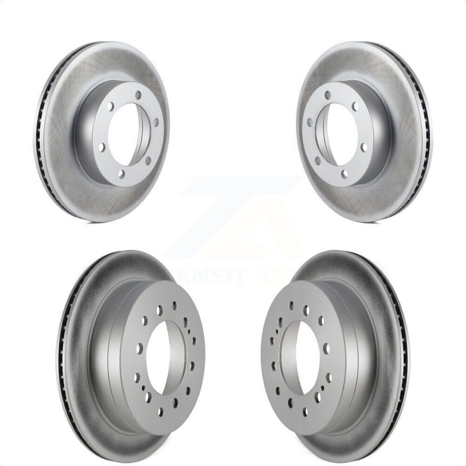 Front Rear Coated Disc Brake Rotors Kit For 2001-2007 Toyota Sequoia KG-100899 by Genius