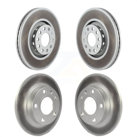 Front Rear Coated Disc Brake Rotors Kit For 2002 Audi S4 KG-100902 by Genius