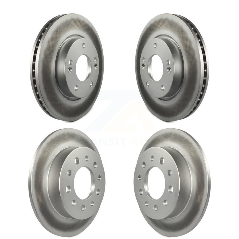 Front Rear Coated Disc Brake Rotors Kit For Hyundai Tiburon KG-100919 by Genius