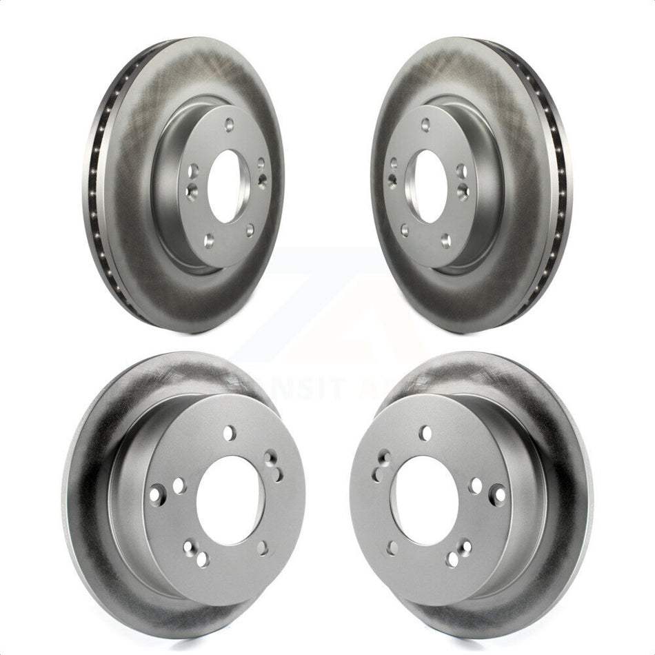 Front Rear Coated Disc Brake Rotors Kit For Hyundai Sonata Kia Sportage Tucson Optima Magentis KG-100921 by Genius