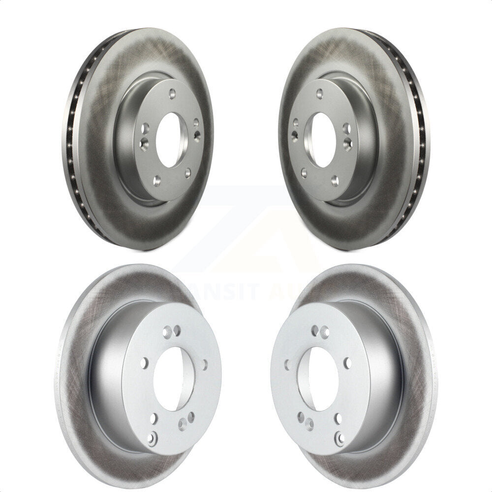 Front Rear Coated Disc Brake Rotors Kit For 2010-2012 Kia Rondo KG-100922 by Genius