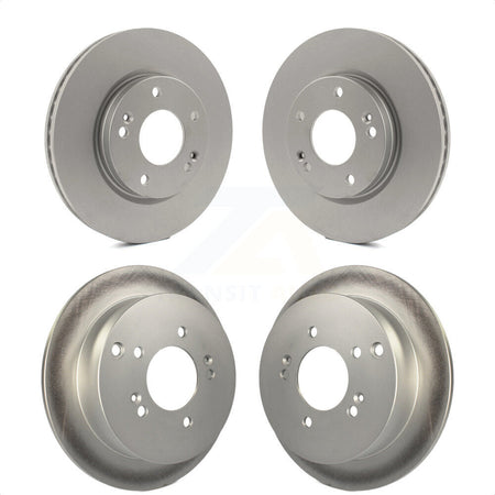 Front Rear Coated Disc Brake Rotors Kit For 2001-2006 Hyundai Santa Fe With 276mm Diameter Rotor KG-100926 by Genius