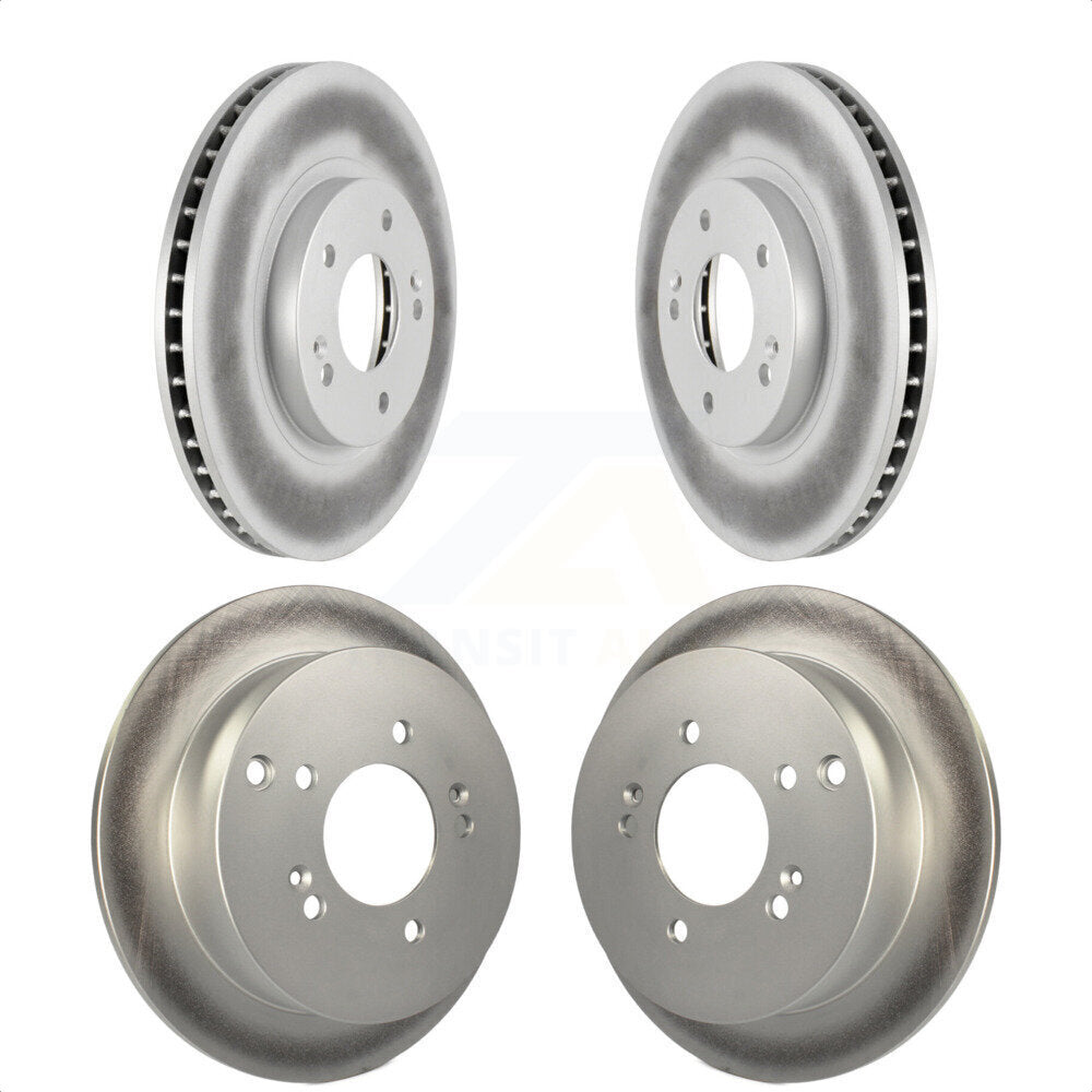 Front Rear Coated Disc Brake Rotors Kit For 2001-2006 Hyundai Santa Fe With 294mm Diameter Rotor KG-100927 by Genius