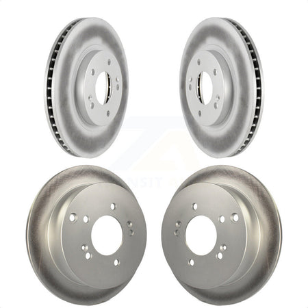 Front Rear Coated Disc Brake Rotors Kit For 2001-2006 Hyundai Santa Fe With 294mm Diameter Rotor KG-100927 by Genius