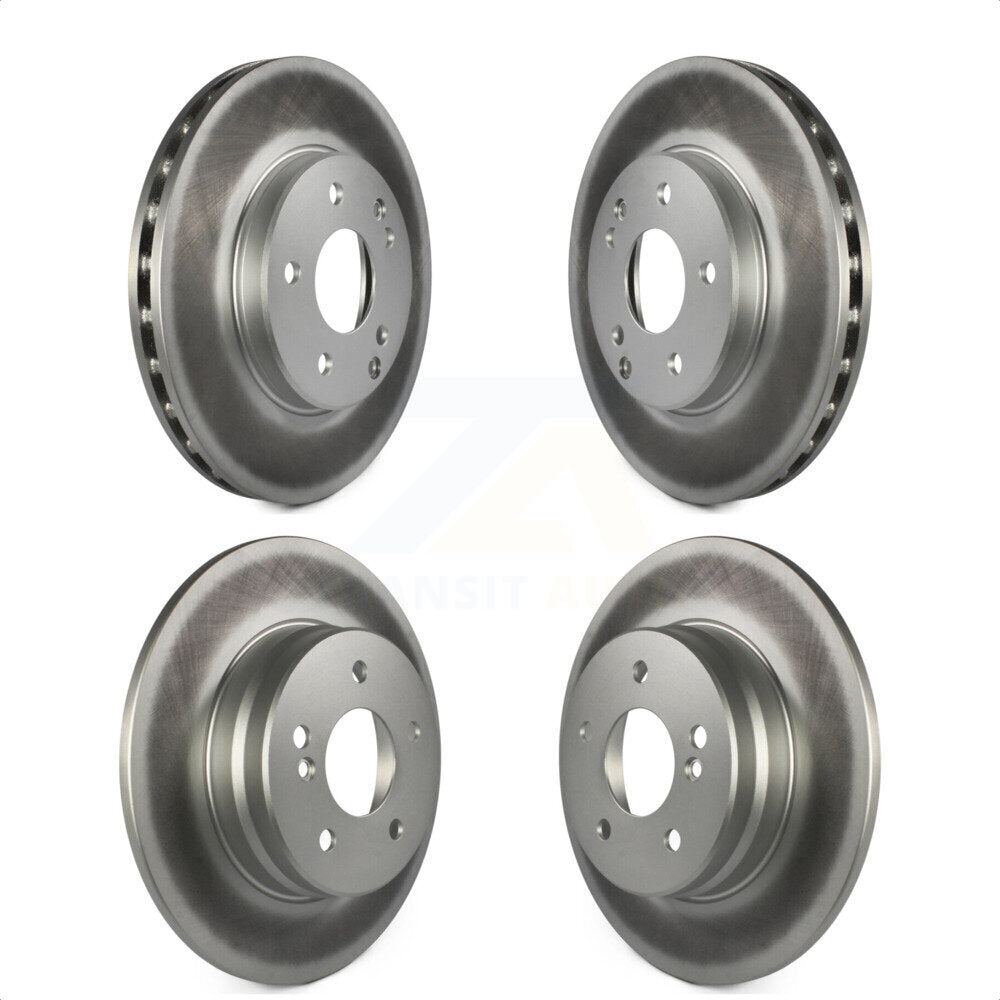 Front Rear Coated Disc Brake Rotors Kit For 2003-2005 Mercedes-Benz C240 Wagon with RWD KG-100929 by Genius